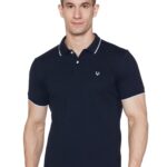 Allen Solly Men's Cotton Solid Regular Fit T-Shirt (ASKPQRGFF01393_Navy, Medium