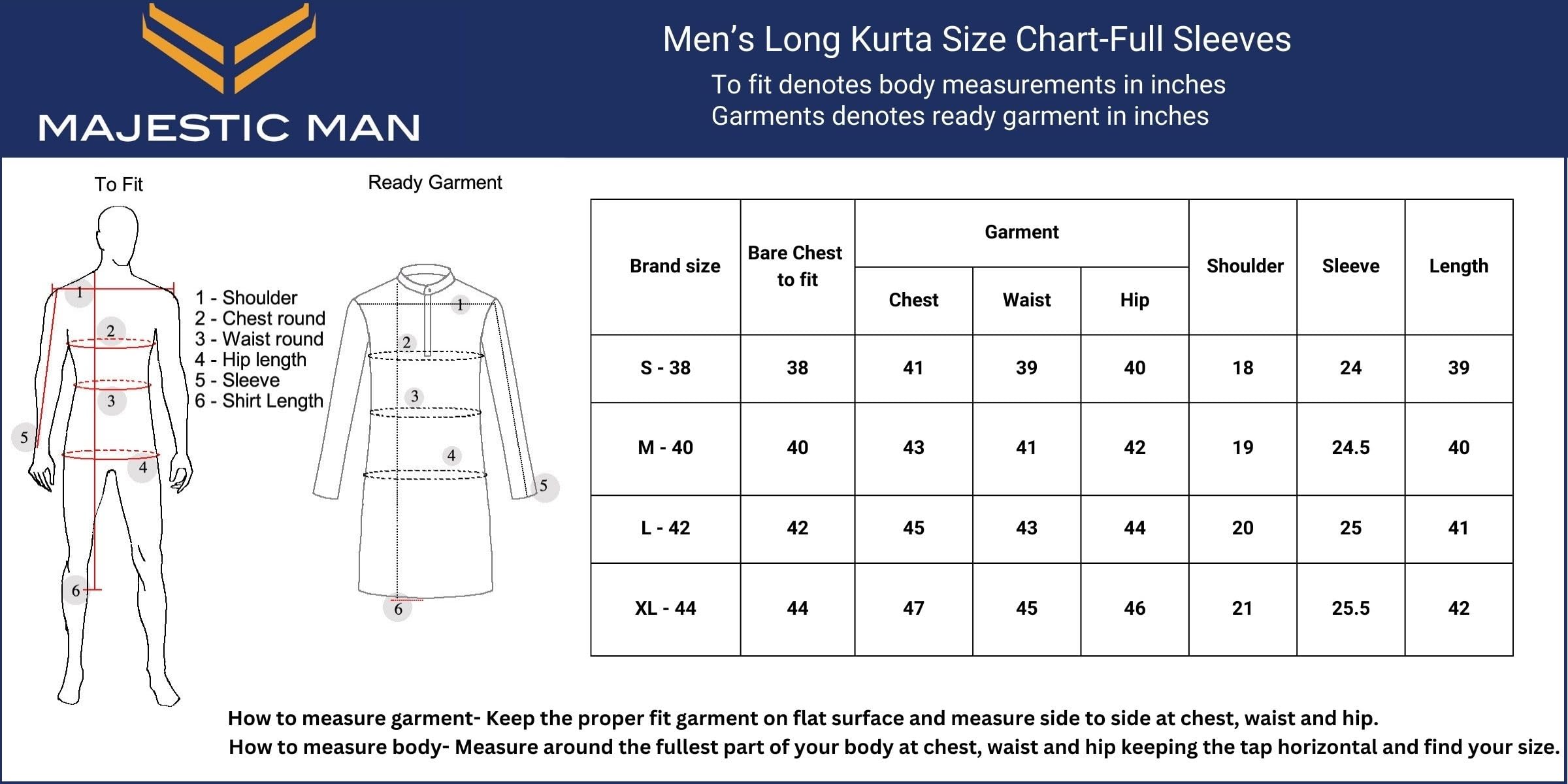 Majestic Man Cotton Mandarin Collar Ethnic Motifs Printed Long Regular Fit Kurta For Men (Small, Haldi, Yellow) - Image 3