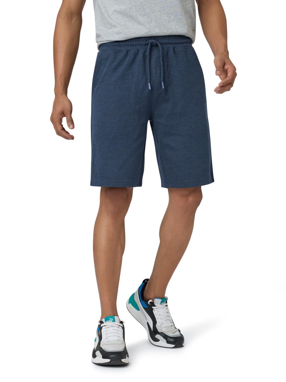 XYXX Men Cotton Rich Shorts, Regular Fit, Solid, Pack of 1, XYSHT10L, Midnight Blue, L