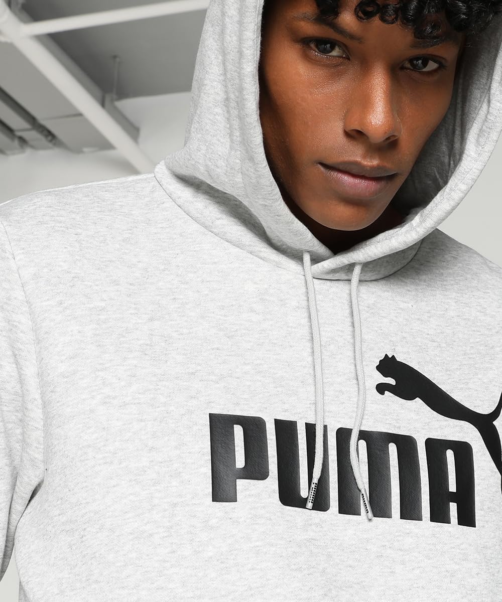 Puma Men's Cotton Hooded Neck Regular Fit Sweatshirt (586686_Light Gray Heather, X_Large) - Image 5