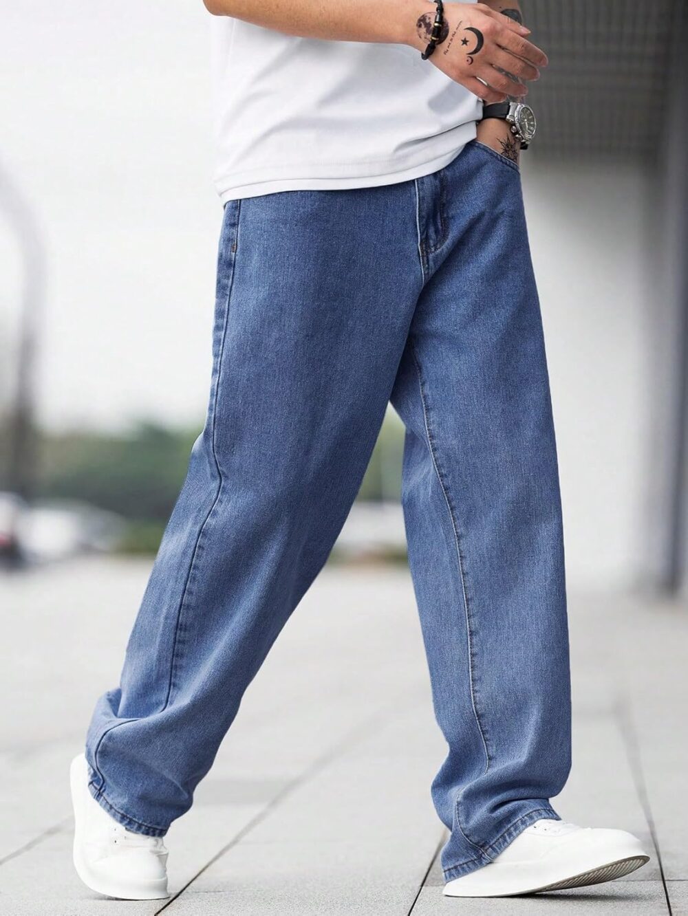 KOTTY Men's Vintage Wash with a Modern Twist Faded Jeans(Blue,34) - Image 8