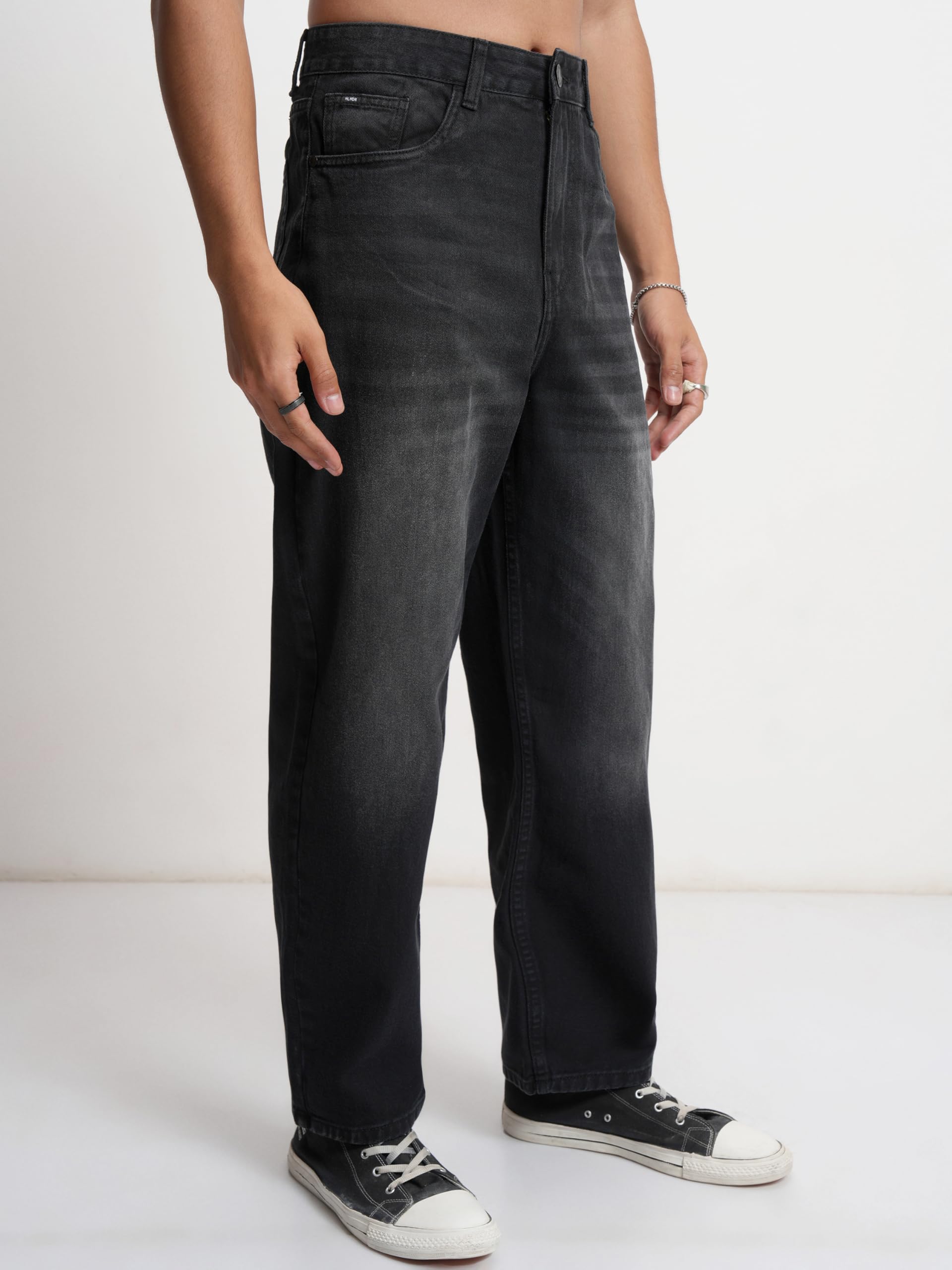 Highlander Men's Loose Jeans (PHJN000007_Black_M) - Image 6