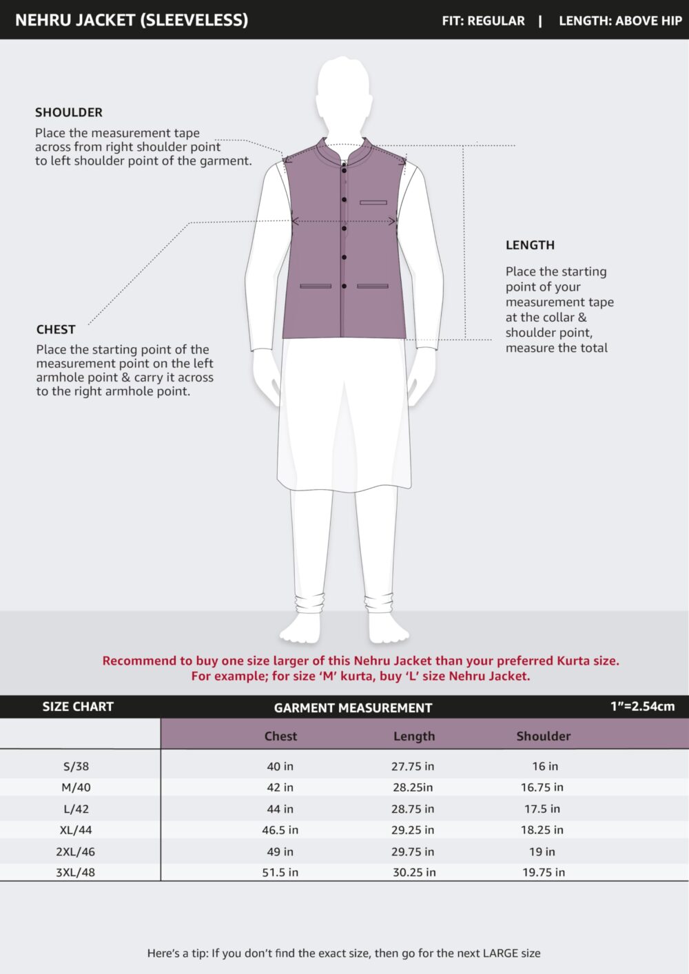 Symbol Men's Lightweight Nehru Jacket (SY-A22-MNA-JTK-06_Maroon_2XL) - Image 2