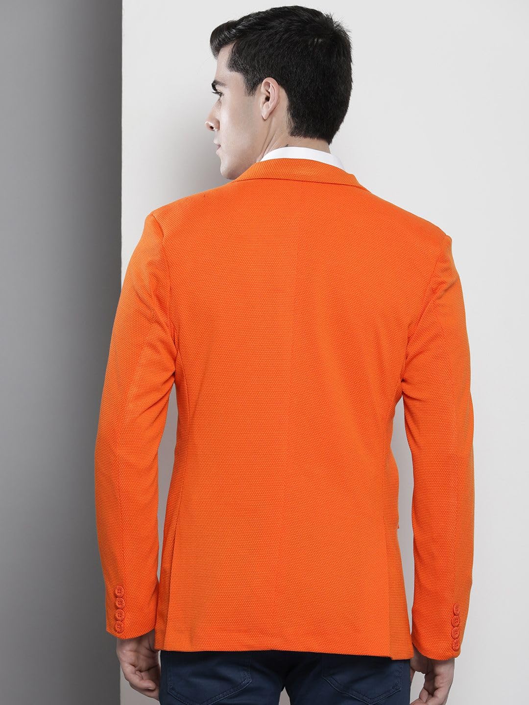 The Indian Garage Co Men's Casual Blazers Slim Fit (0222-BLZ29-07_Orange_M) - Image 4