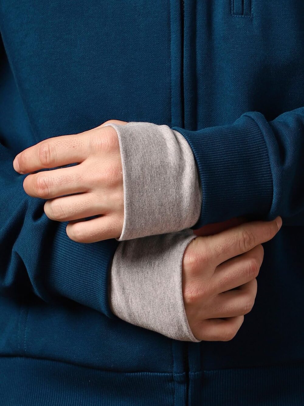 NOBERO Navy Blue Men's Travel Cotton Solid Plain Hoody Sports Winter Gym Workout Running Travel Trekking Hooded Sweatshirts and Hoodies for Men Boys Cotton Winter Casual Wear -XL - Image 4