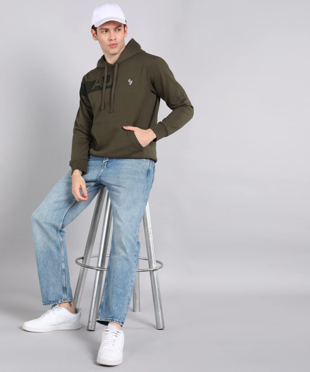 Alan Jones Clothing Men's Cotton Hoodies Sweatshirt (Olive_Small, Regular) - Image 7