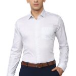 Van Heusen Cotton Men's Fitted Formal Shirt (Vhsfrslbv20281_White 40)