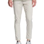 The Indian Garage Co Men Slim Fit Solid Mid-Rise Mid Rise Chinos, Grey