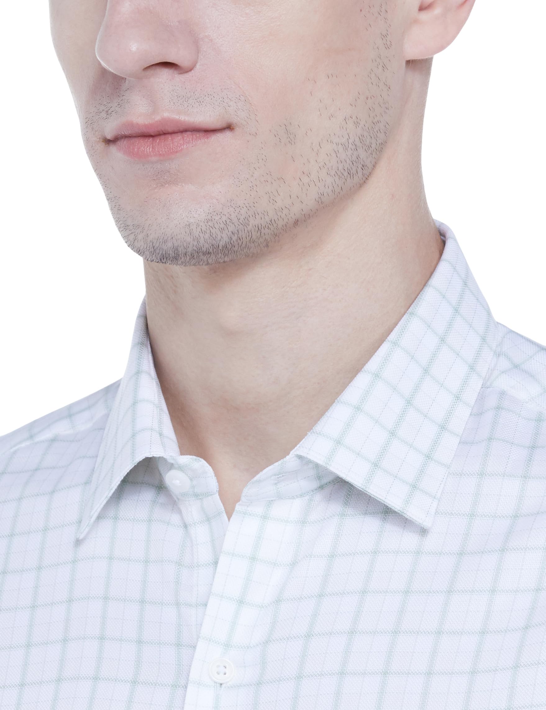 Arrow Men's Checkered Full Sleeve Slim Fit Cutaway Collar Cotton Formal Shirt - Image 3