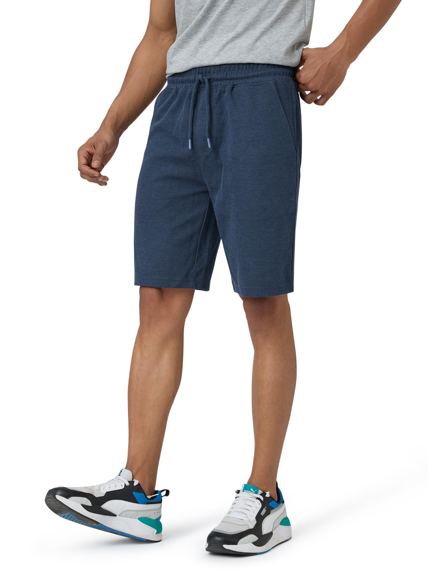 XYXX Men Cotton Rich Shorts, Regular Fit, Solid, Pack of 1, XYSHT10L, Midnight Blue, L - Image 5