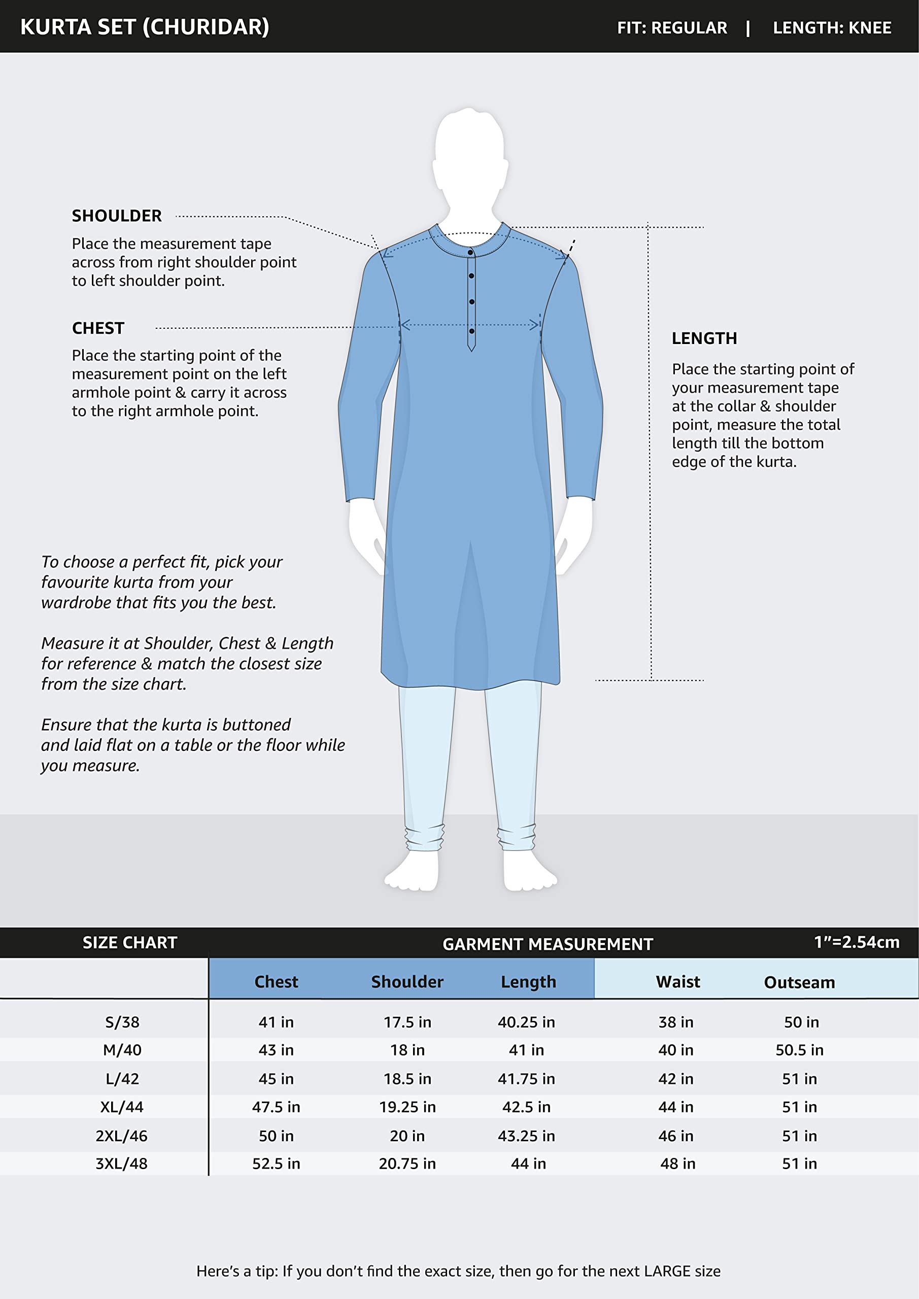Symbol Men's Cotton Solid Long Kurta (Regular Fit) Sun Dried Tomato XL - Image 6