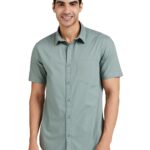 Symbol Men's Solid Regular Fit Casual Shirt (AZ-SY-RR-12A(HS)_Granite Green M)
