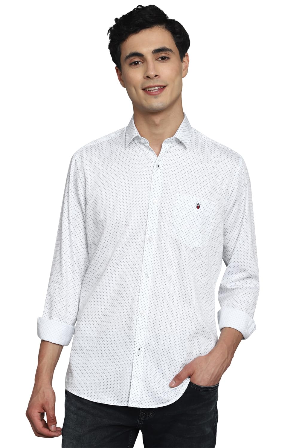 Louis Philippe Men's Cotton Slim Fit Shirt (Lysfcslbx01066_White,40