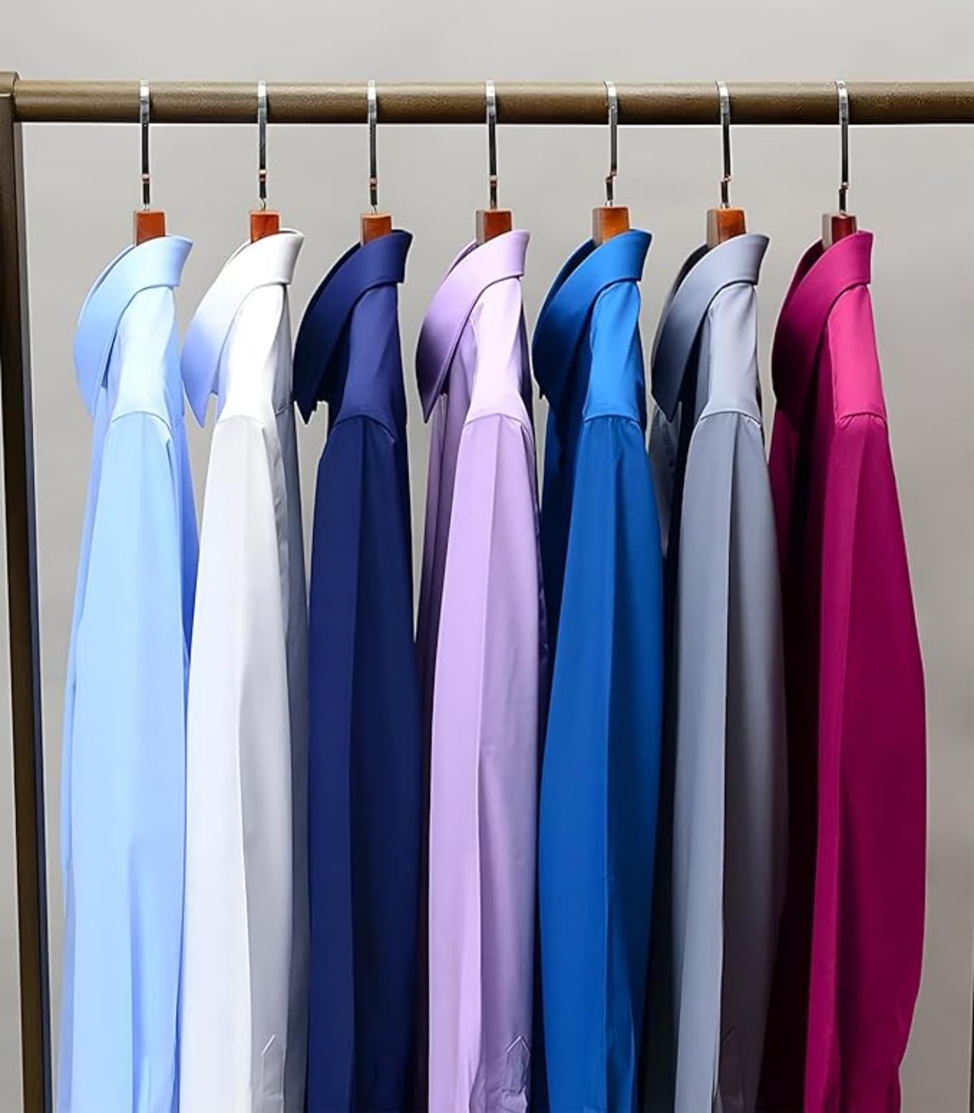 DEELMO Men's Stylish Solid Satin Casual Shirt for Men Full Sleeves| Poly Satin Silk Shirt Light Pink - Image 5