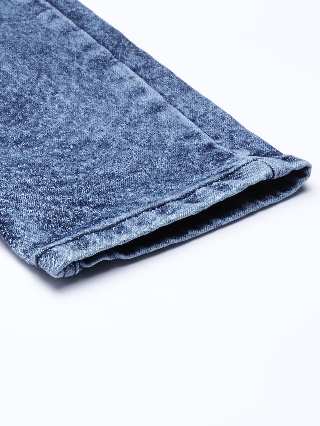 The Indian Garage Co Men Mid Rise Slim Fit Solid Mid-Rise Stretchable Jeans Blue, 32 - Image 2