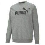 Puma Men's Cotton Crew Neck Regular Sweatshirt (58668003_Medium Gray Heather_L)