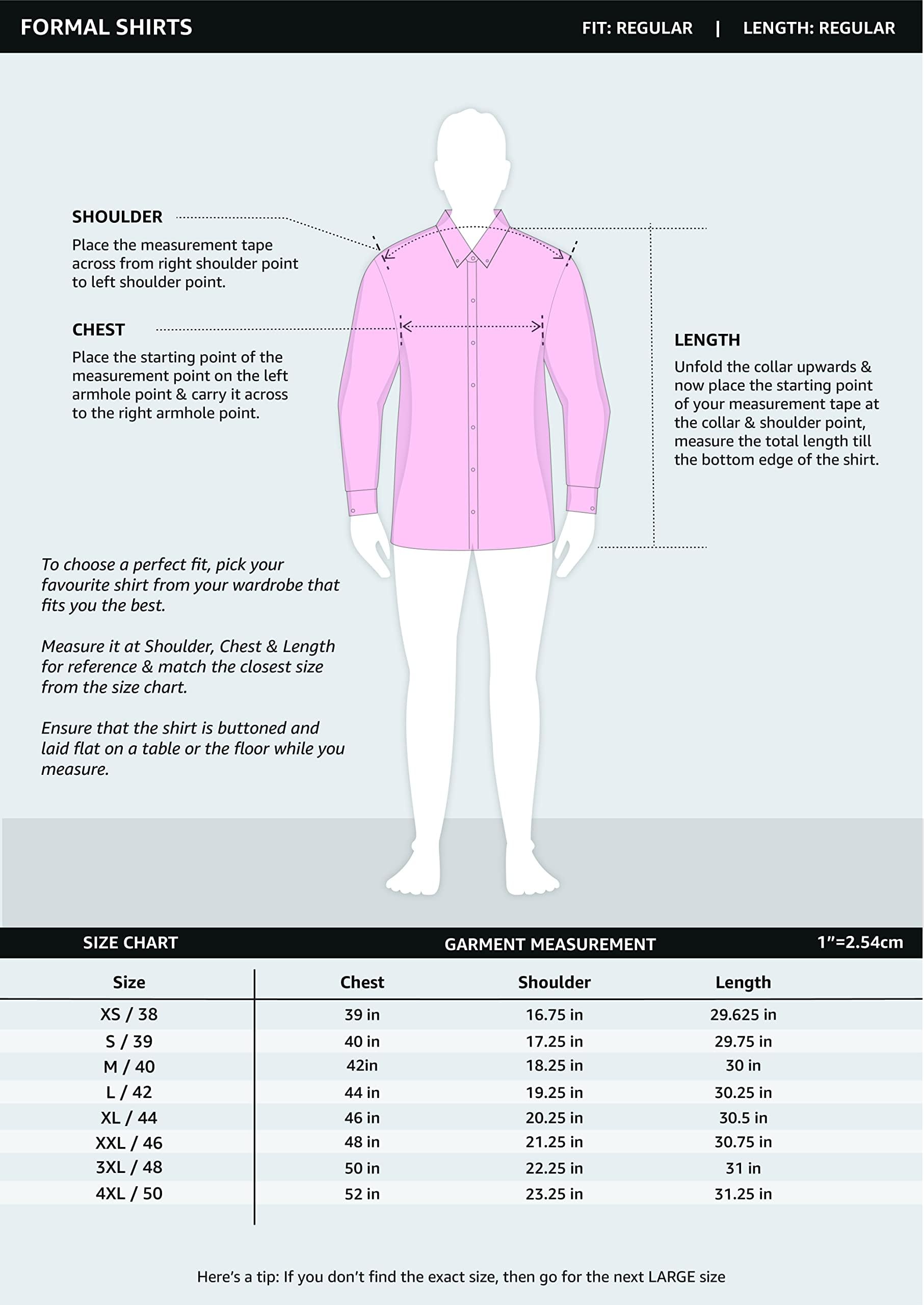 Symbol Men's Solid Cotton Formal Shirt | Plain | Full Sleeve - Regular Fit (Available in Plus Size) (D.Grey_39) - Image 5