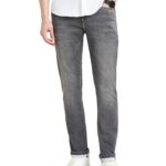 Symbol Premium Men's Slim Fit Stretchable Mid Rise Jeans | Casual Denim | Cotton Stretch | Fashion Shades of Black & Blue (Available in Plus Size) (Mid-Grey_36)