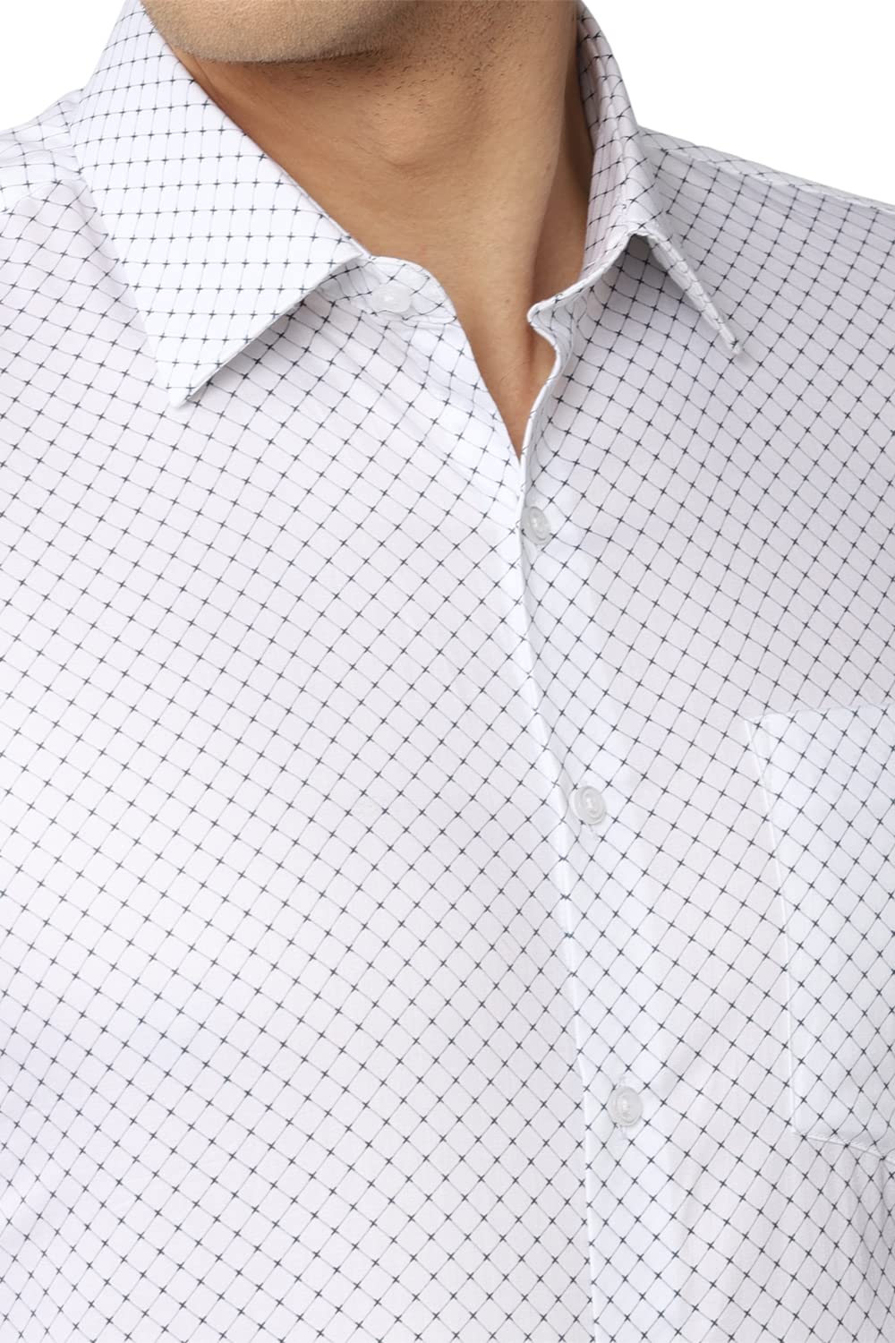 Van Heusen Cotton Men's Fitted Formal Shirt (Vhsfrslbv20281_White 40) - Image 2