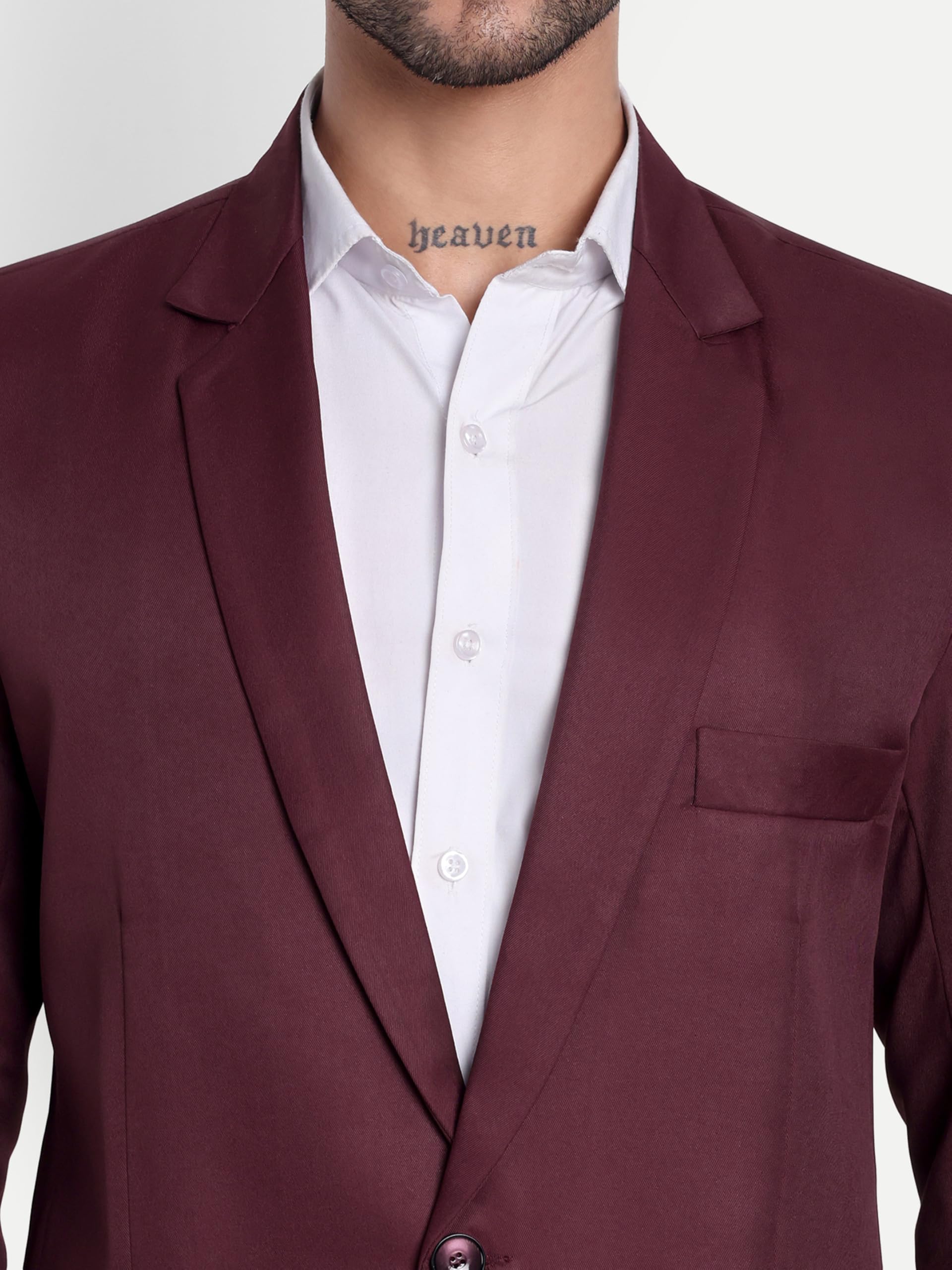 YSYB Dezines Men's Blazer: Versatile Blazer for Men Ideal for All Purpose Causal, Formal, Festival, Party and Wedding. (in, Numeric, 40, Regular, Maroon) - Image 3