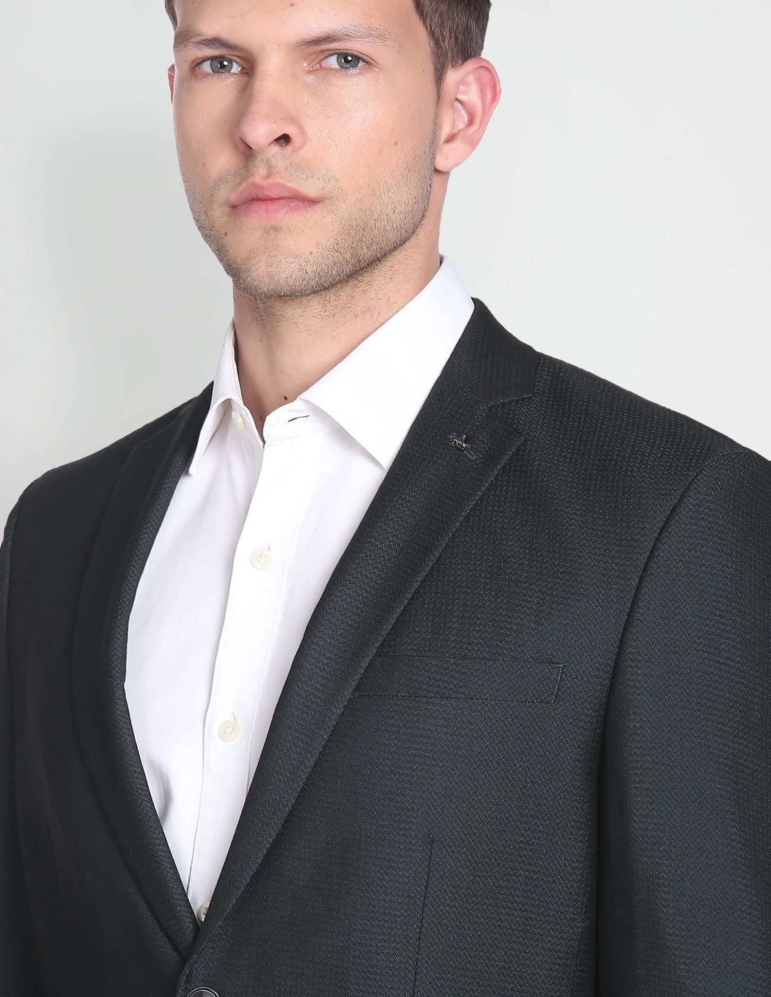Arrow Men's Cotton Single Breasted Suits (ARAFSU5570_Green - Image 2