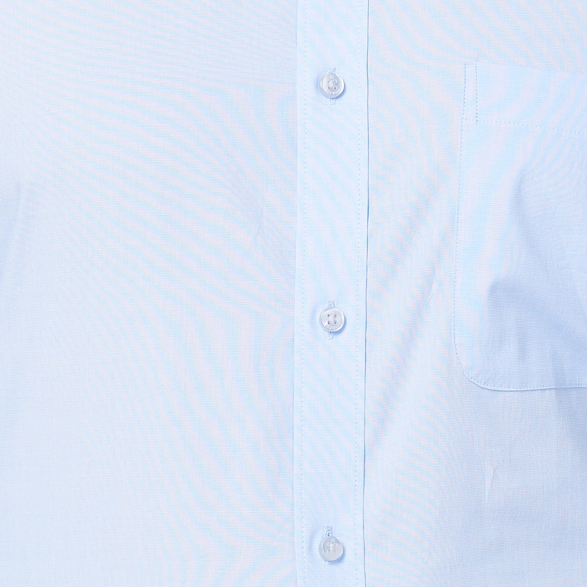 Raymond Men's Slim Fit Pure Cotton Structure Pattern Semi Cutaway Collar Full Sleeve Formal Shirt (Size: 44)-RMSX12860-B2 Light Blue - Image 2