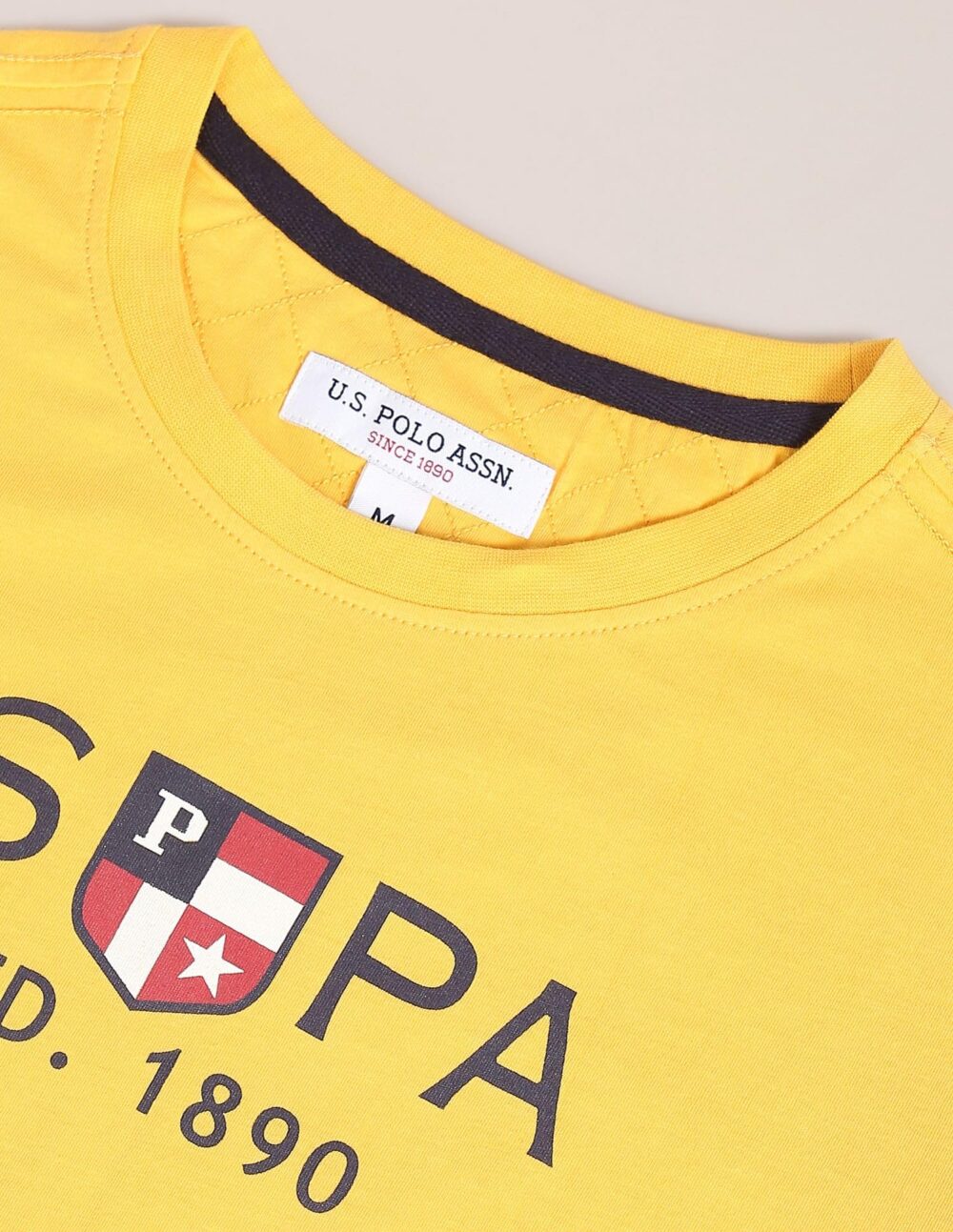 U.S. POLO ASSN. Men's Crew Neck Brand Print Cotton T-Shirt (USTSHS1376_LT. Yellow_L) - Image 7