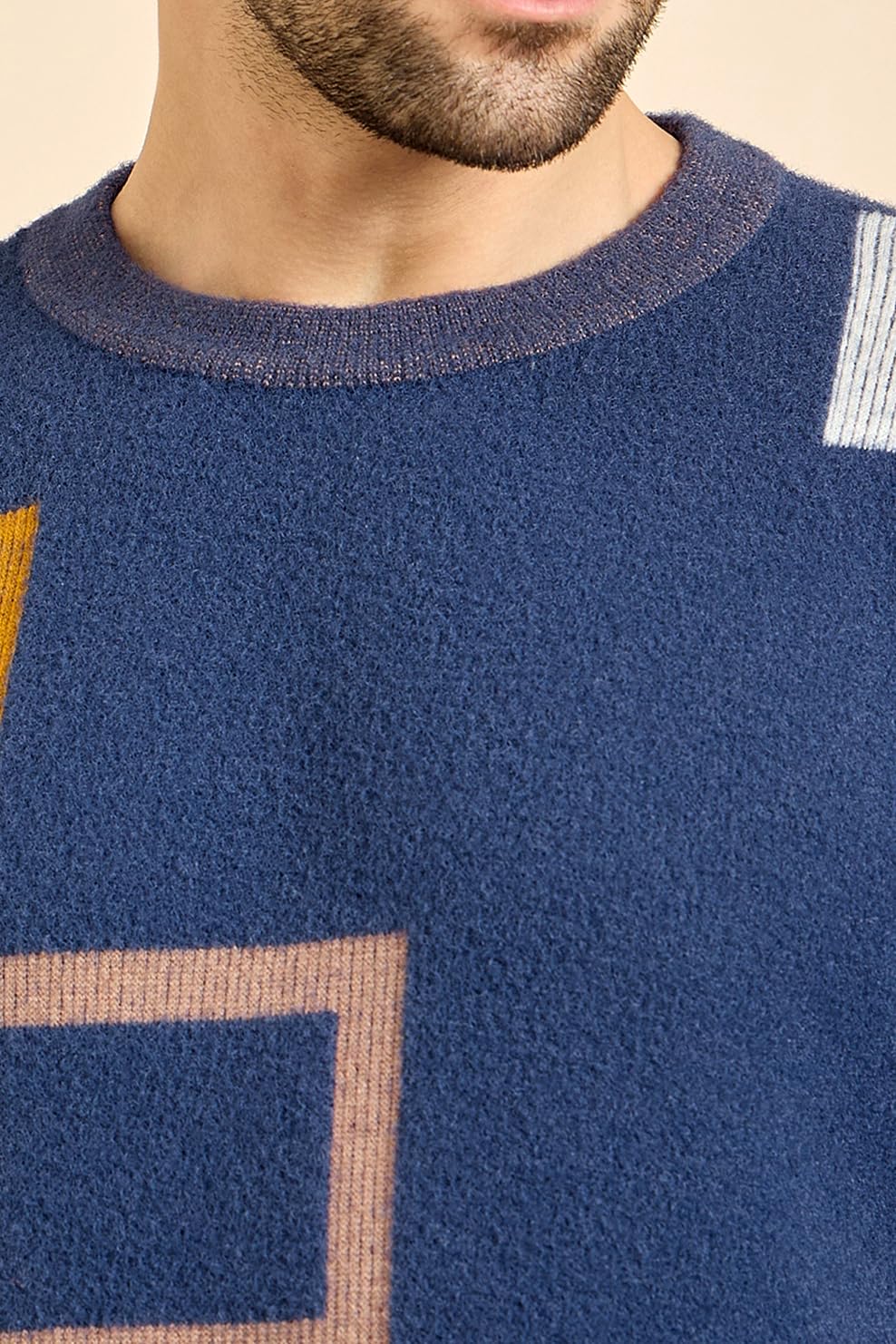 DZANT Woolen|Wool|Round Neck|Full Sleeve|Winter Wear|Sweaters For Men,blue - Image 5
