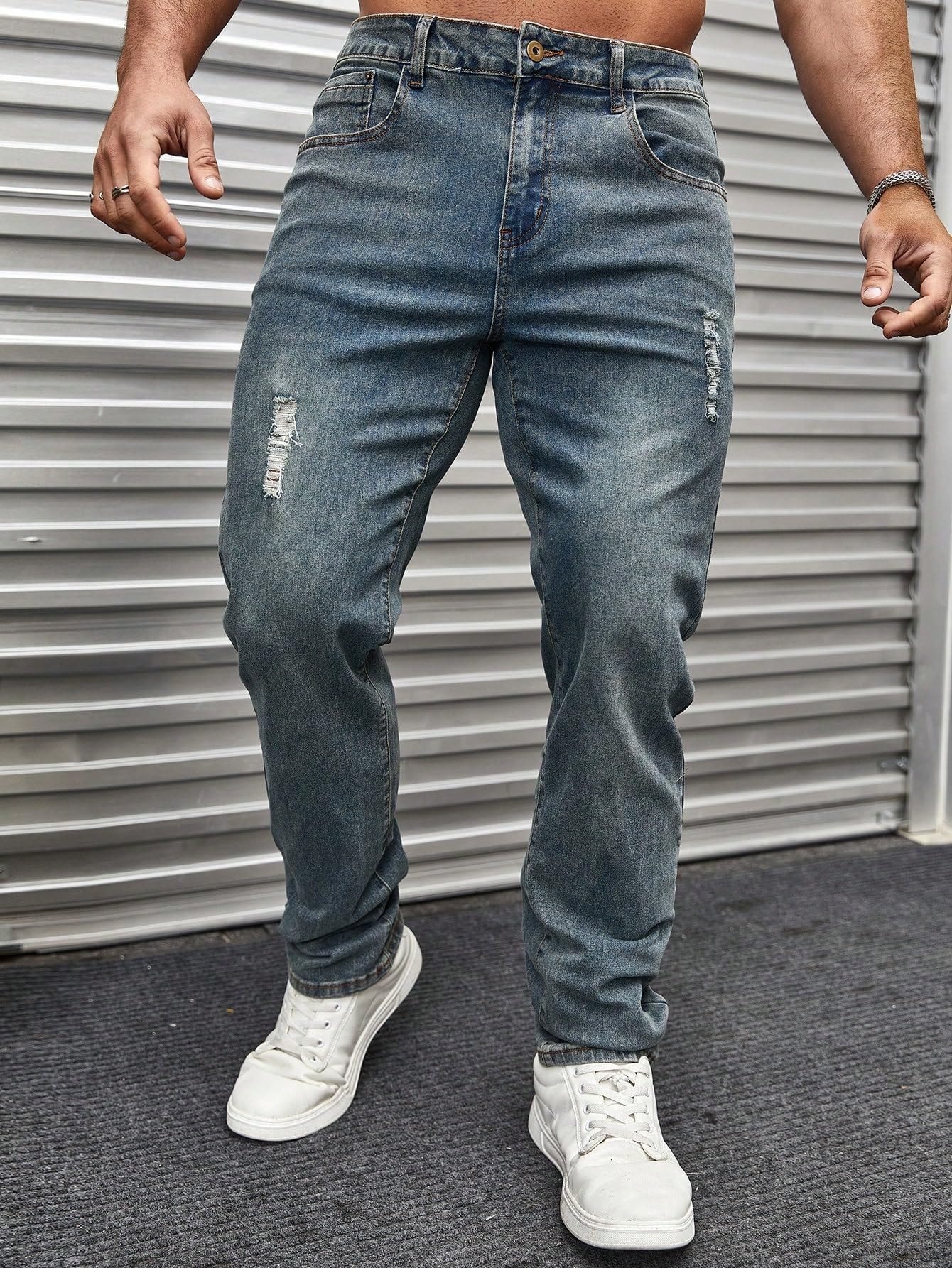 URBAN POCKETS Jeans for Men || Cargo Jeans (Comfort-Tarry-Blue-U07-30) - Image 4