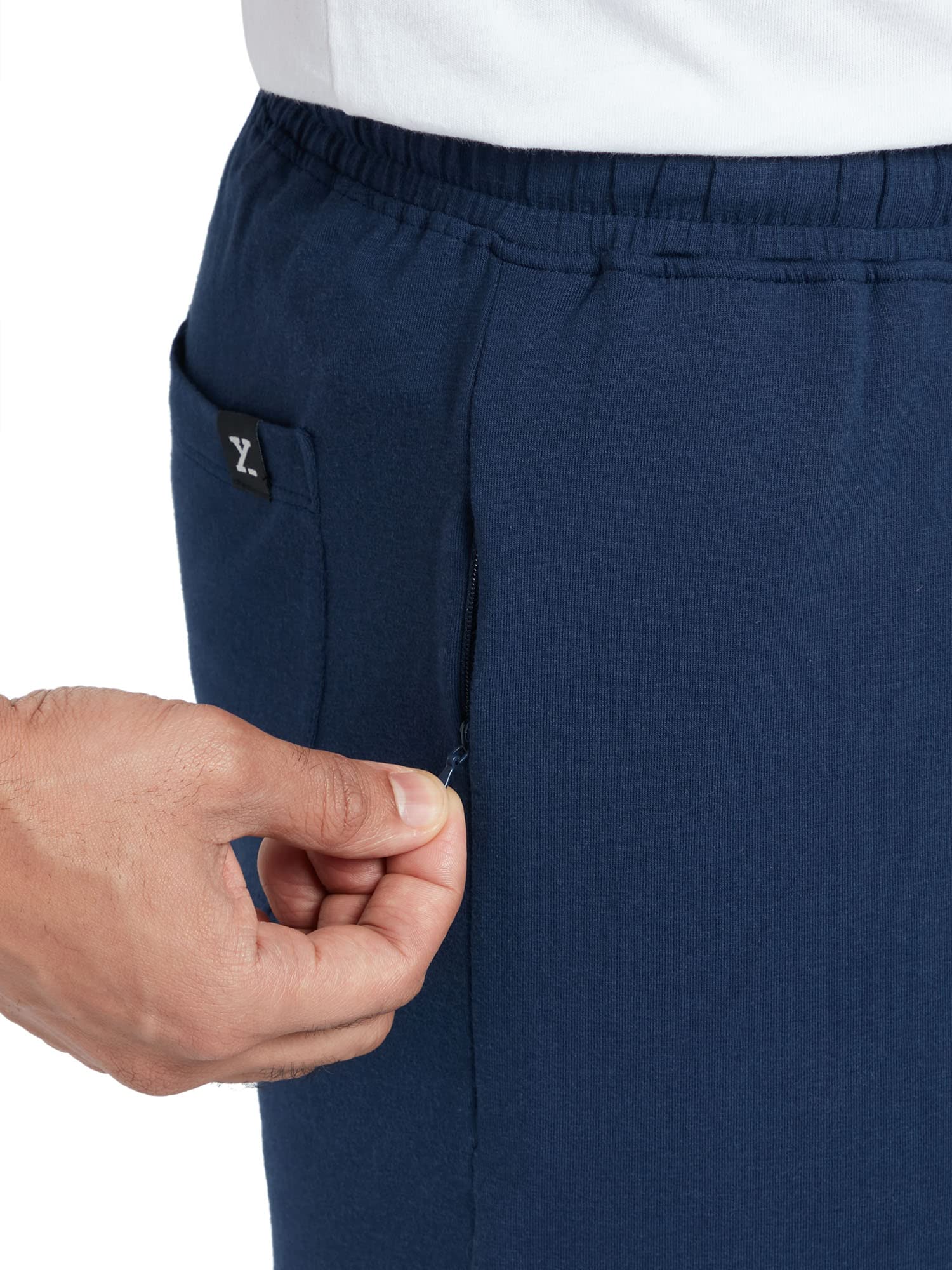 XYXX Men Cotton Rich Shorts, Regular Fit, Solid, Pack of 1, XYSHT03XL, Estate Blue, XL - Image 5