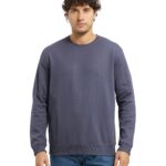 Jockey AM48 Men's Super Combed Cotton Rich Pique Sweatshirt with Ribbed Cuffs_Odyssey Grey_L