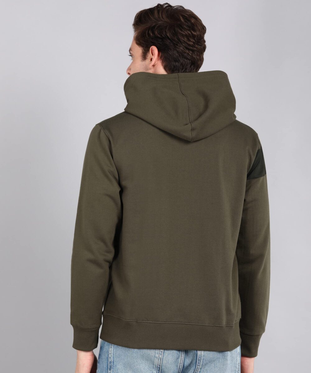 Alan Jones Clothing Men's Cotton Hoodies Sweatshirt (Olive_Small, Regular) - Image 4