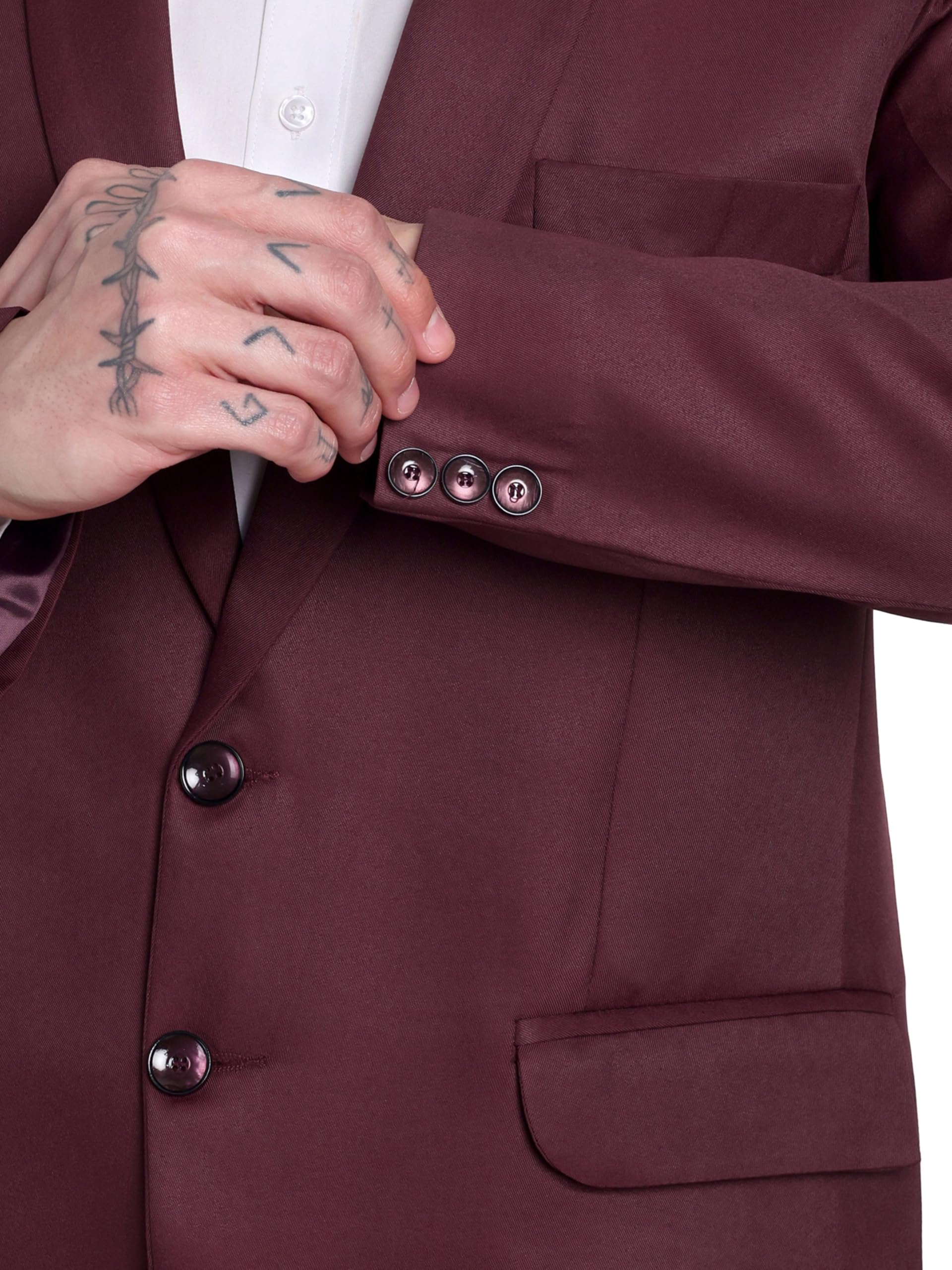 YSYB Dezines Men's Blazer: Versatile Blazer for Men Ideal for All Purpose Causal, Formal, Festival, Party and Wedding. (in, Numeric, 40, Regular, Maroon) - Image 2
