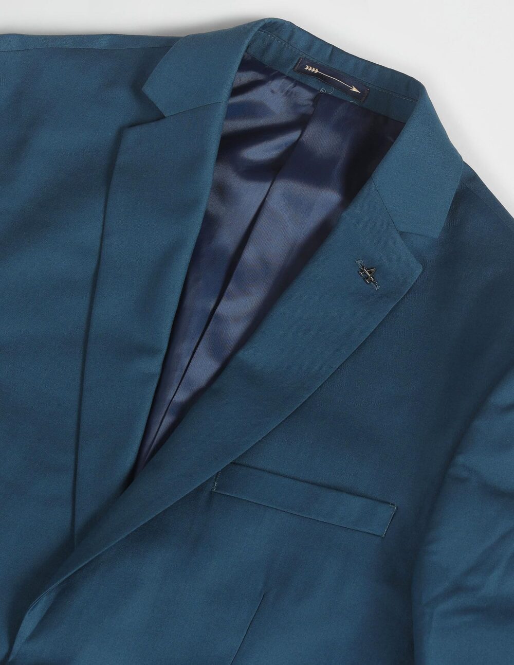Arrow Men's Polyester Double Breasted Business Suit Pants Set (ARAGSU5585_Teal - Image 7