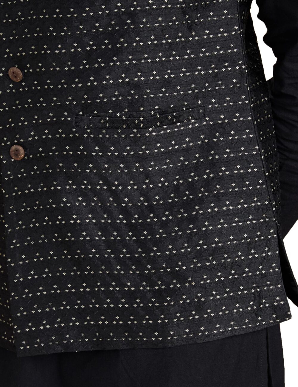 Symbol Men's Lightweight Nehru Jacket Black1 L - Image 4