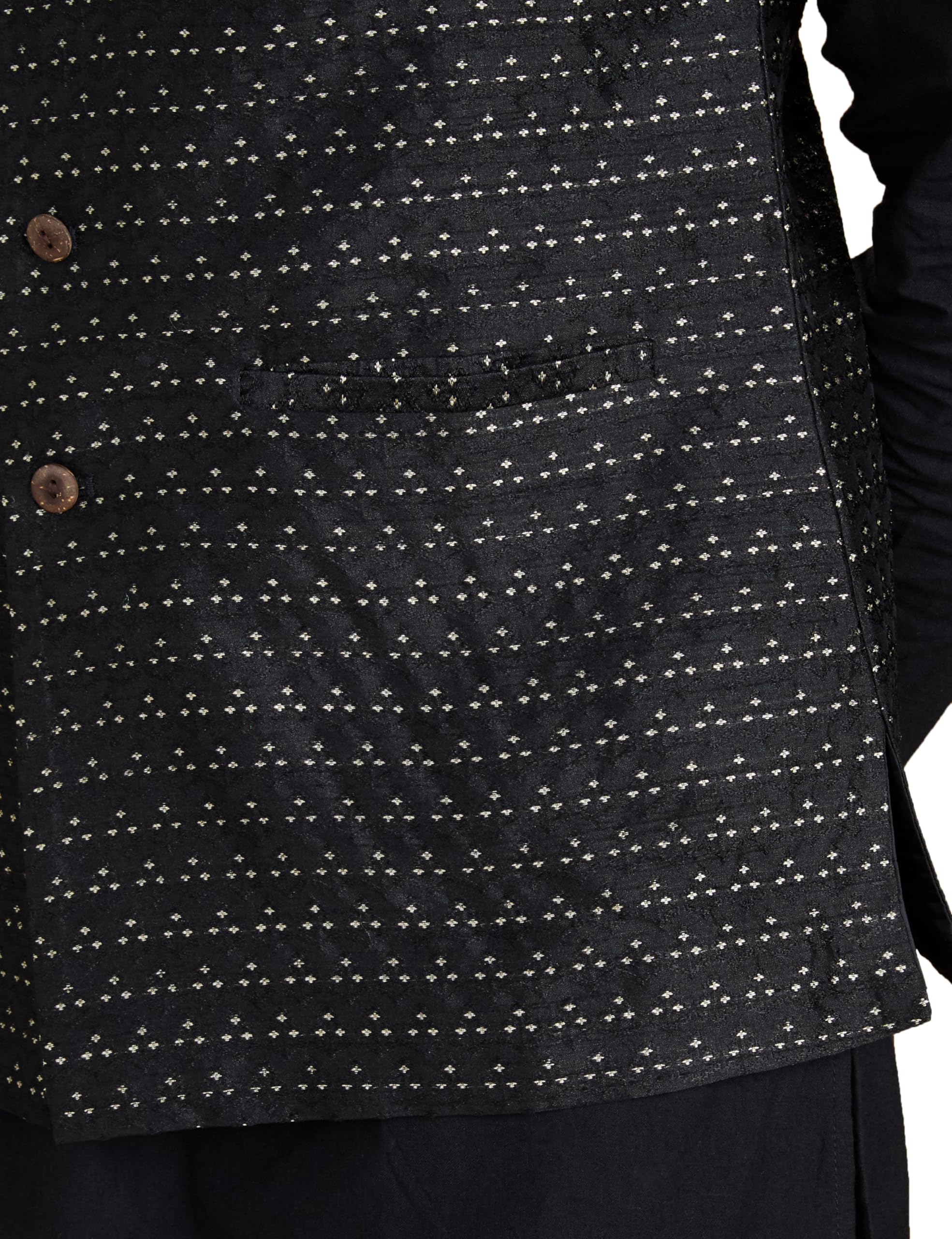 Symbol Men's Lightweight Nehru Jacket Black1 L - Image 4