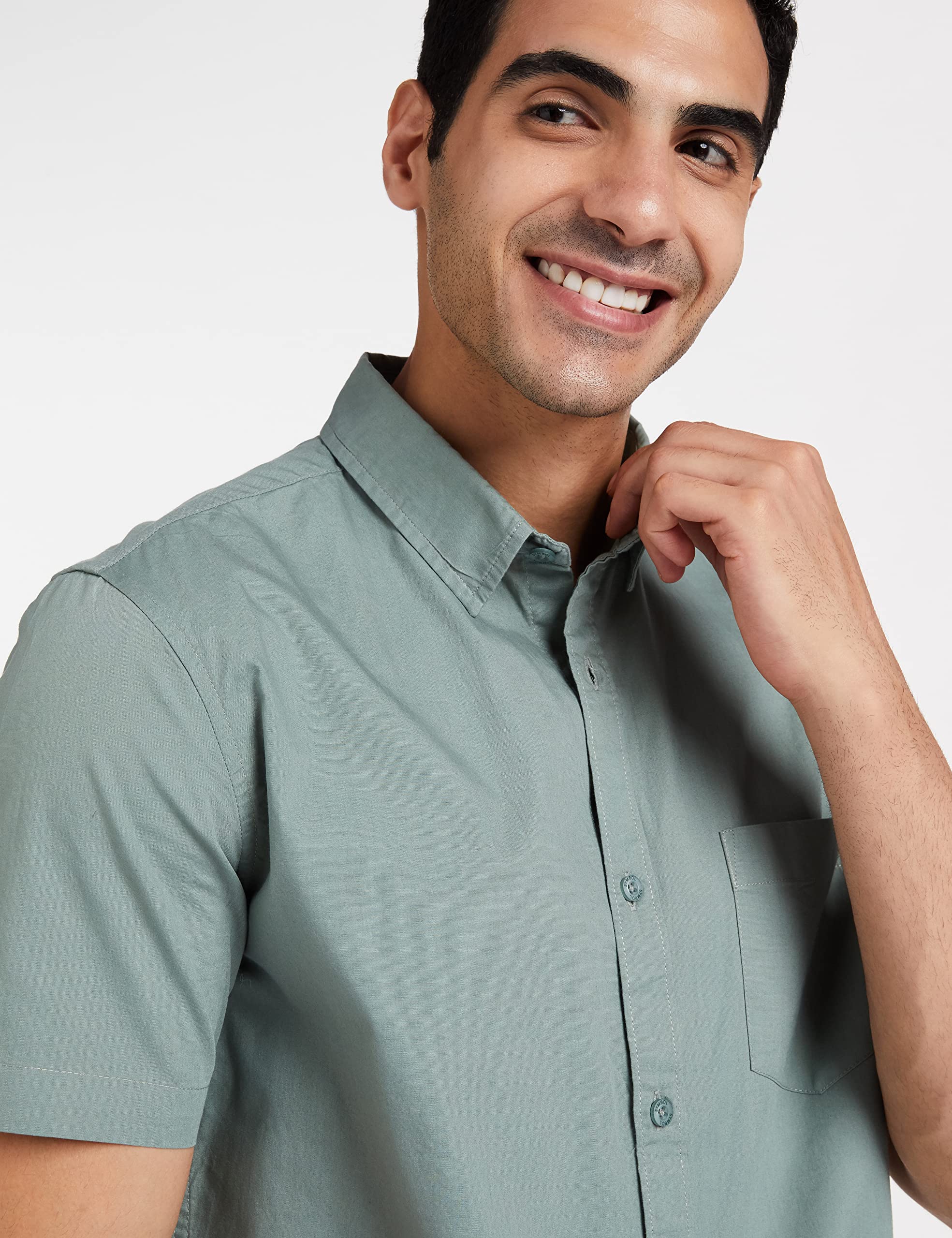 Symbol Men's Solid Regular Fit Casual Shirt (AZ-SY-RR-12A(HS)_Granite Green M) - Image 7