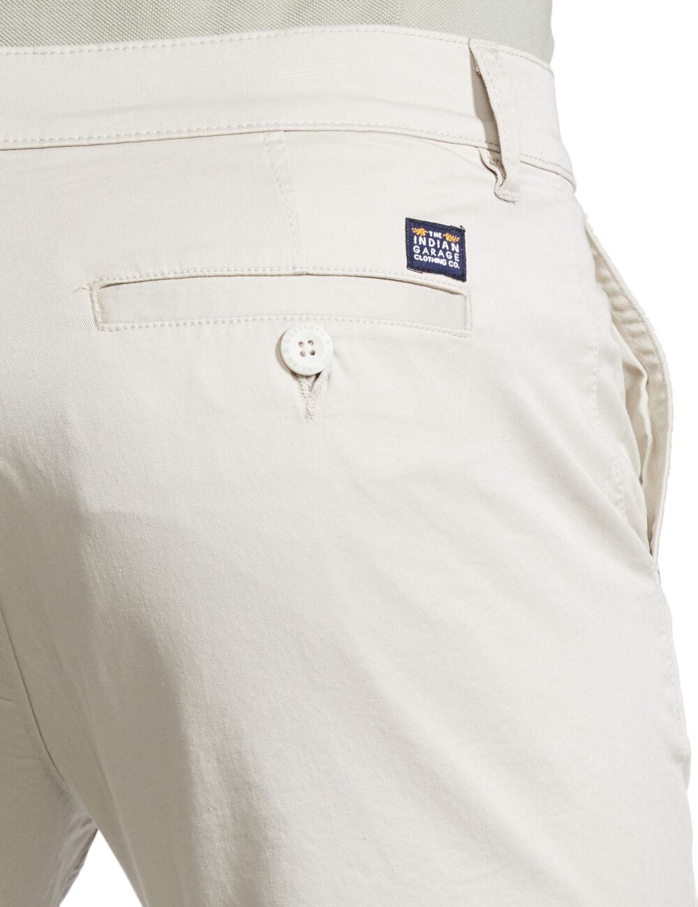The Indian Garage Co Men Slim Fit Solid Mid-Rise Mid Rise Chinos, Grey - Image 4