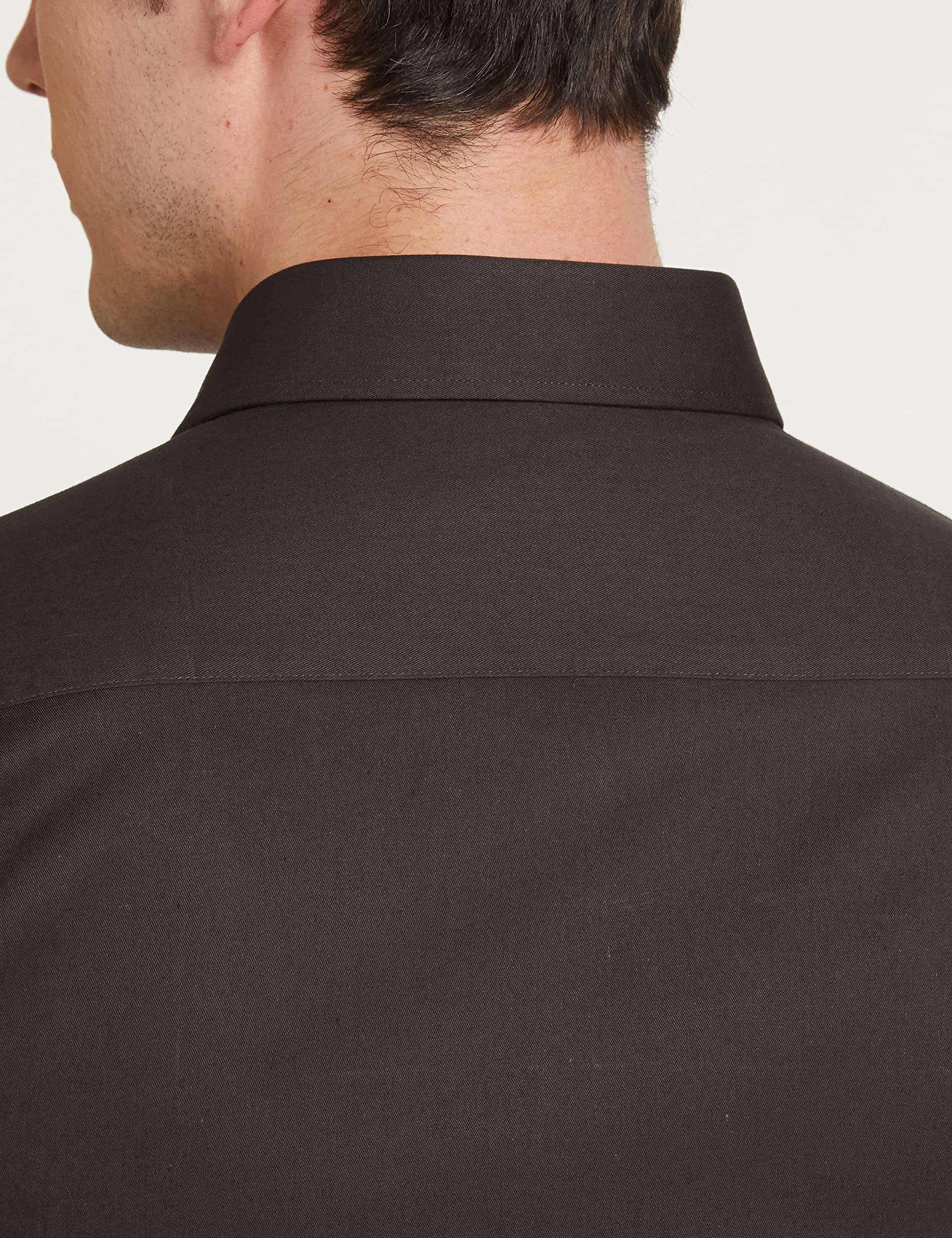 Symbol Men's Solid Cotton Formal Shirt | Plain | Full Sleeve - Regular Fit (Available in Plus Size) (D.Grey_39) - Image 6