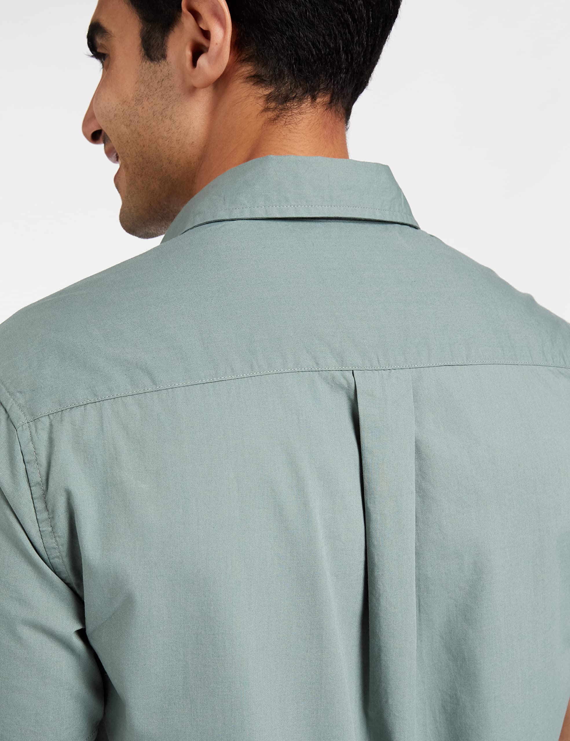 Symbol Men's Solid Regular Fit Casual Shirt (AZ-SY-RR-12A(HS)_Granite Green M) - Image 4