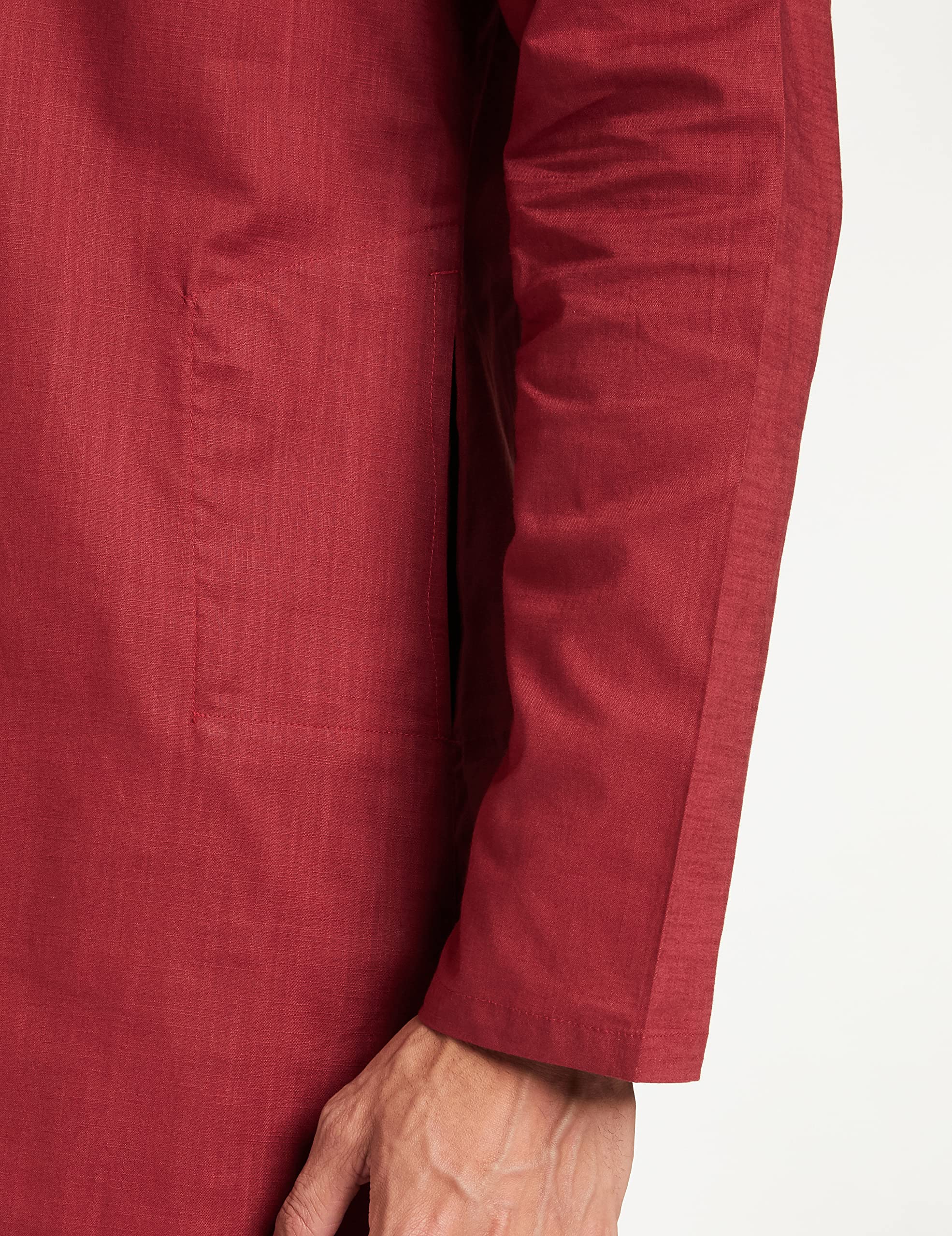 Symbol Men's Cotton Solid Long Kurta (Regular Fit) Sun Dried Tomato XL - Image 5
