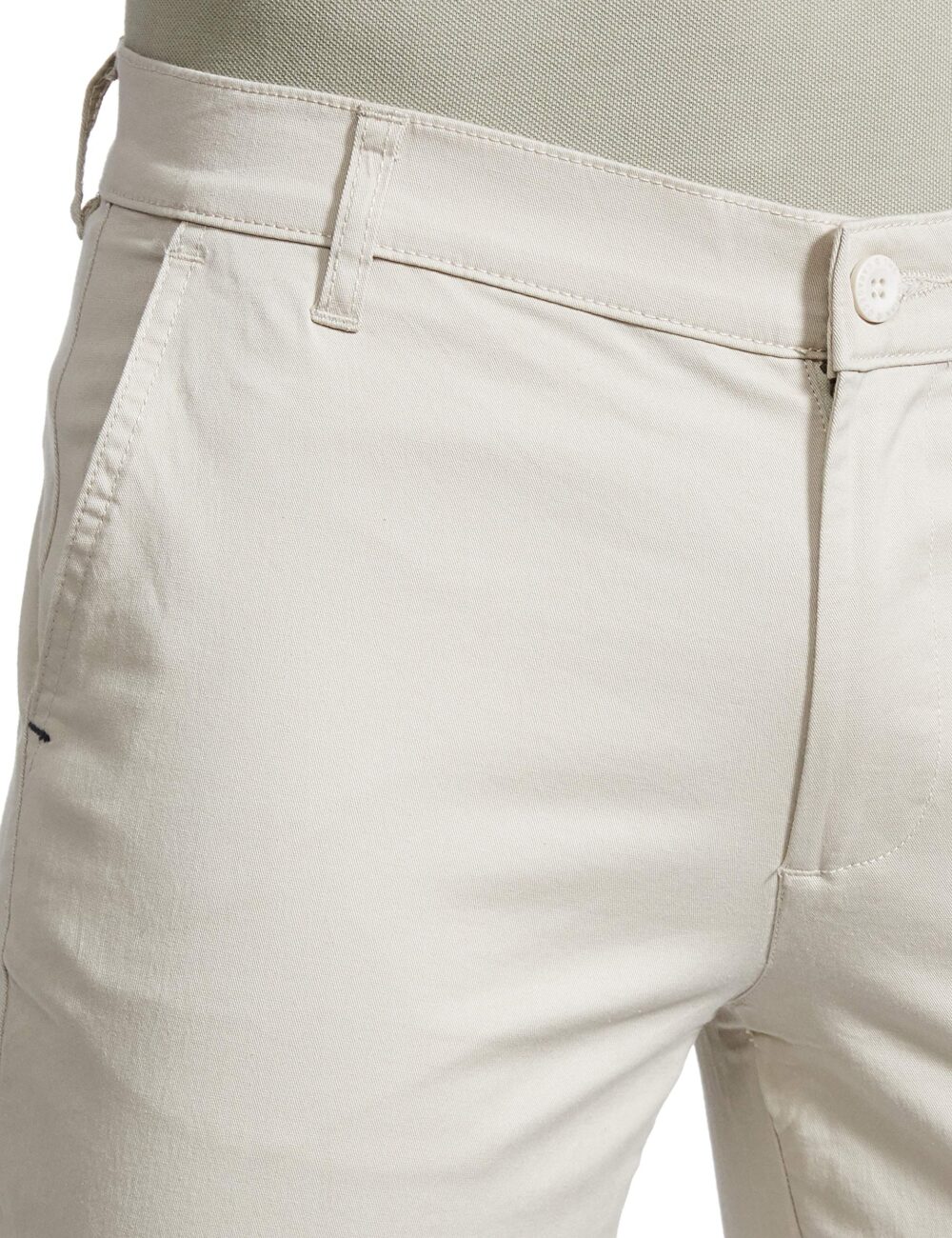 The Indian Garage Co Men Slim Fit Solid Mid-Rise Mid Rise Chinos, Grey - Image 5