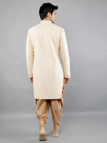 Manish Creations Men's Geomatric Embroidery Indowestern Sherwani Set - Image 6