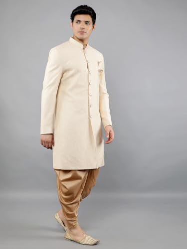 Manish Creations Men's Geomatric Embroidery Indowestern Sherwani Set - Image 5