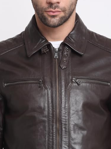 TEAKWOOD LEATHERS Genuine Leather Jacket for Men – Stylish, Durable & Indoor Outdoor | Classic Biker & Casual Wear | Soft, Comfortable Fit | Regular Use Seasons | Timeless Design - Image 6