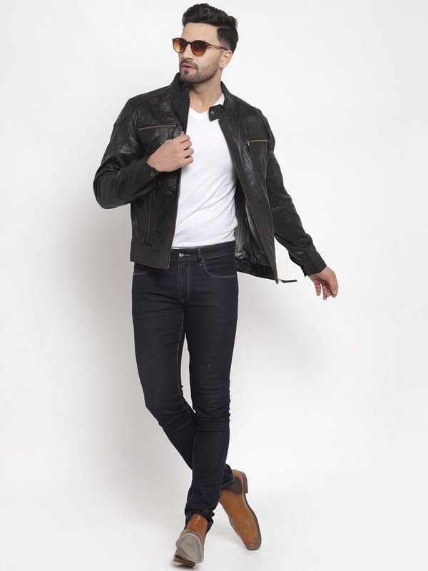 TEAKWOOD LEATHERS Men's Genuine Leather Jacket Latest Stylish Men Leather Jackets | Casual Office & Biker's Choice (M) - Image 3