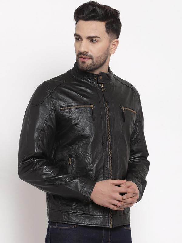 TEAKWOOD LEATHERS Men's Genuine Leather Jacket Latest Stylish Men Leather Jackets | Casual Office & Biker's Choice (M) - Image 4