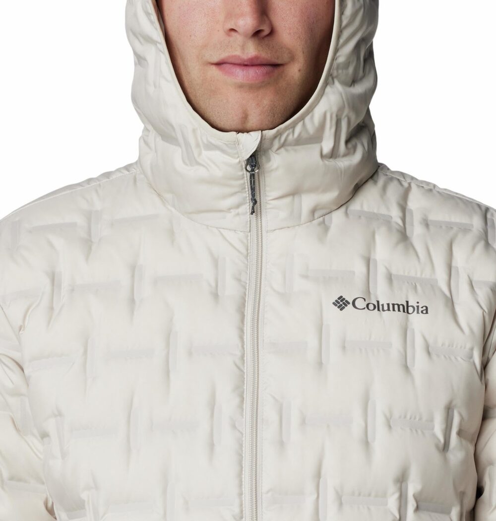 Columbia Men Beige Omni Heat Reflective Delta Ridge II Down Hooded Jacket, M - Image 3