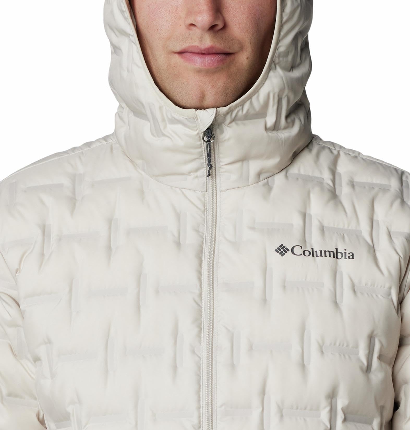 Columbia Men Beige Omni Heat Reflective Delta Ridge II Down Hooded Jacket, M - Image 3