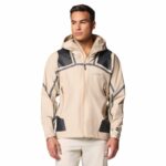 Columbia Men Brown Outdry Extreme Waterproof Whistler Peak Shell Rain Jacket, M